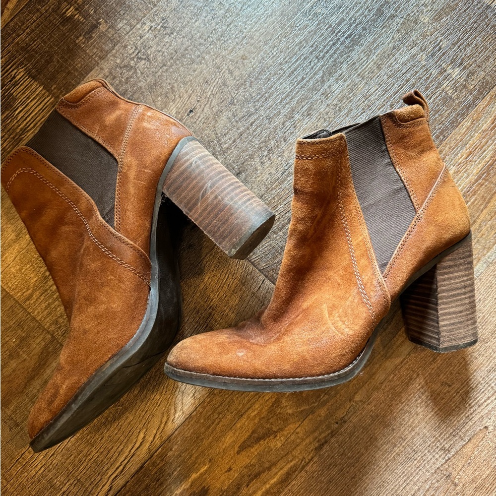 FrancoSarto Suede Ankle Booties